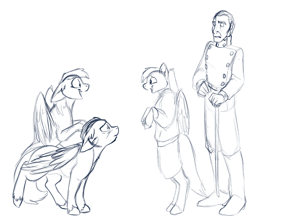 Rain and Darius have an awkward encounter with other pegasi.