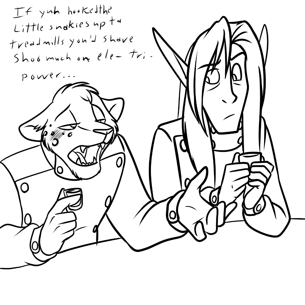 Drunk talks with Hector.