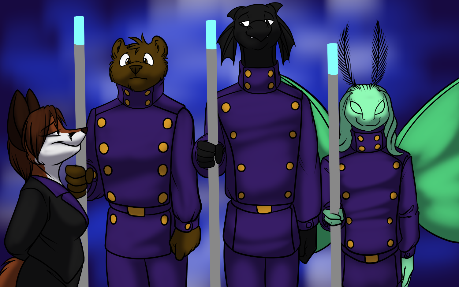 The Overlord inspects the lineup of guard minions.