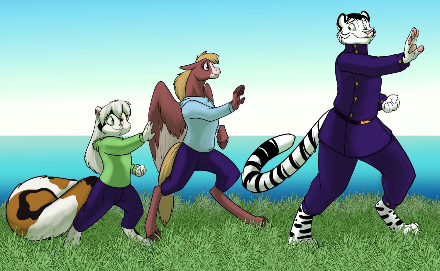 Giving the kids combat training.