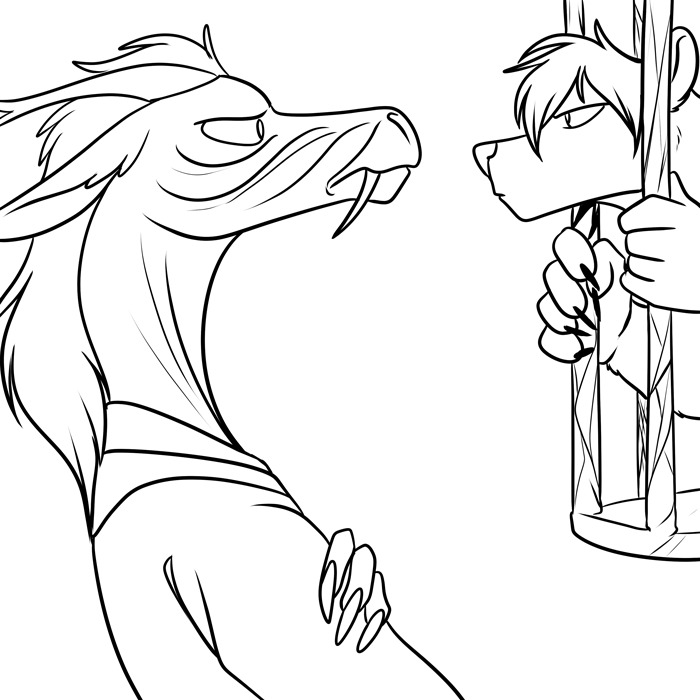 Inktober 2019 - Pahili inspecting the prisoners.