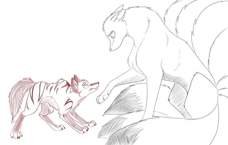 A tense meeting between Bane and a kitsune.