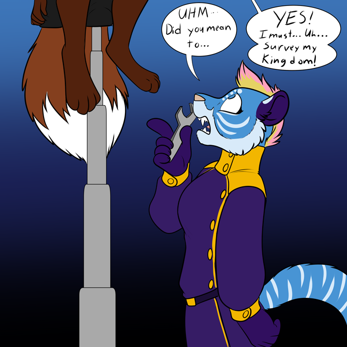 Fox being tall for once.