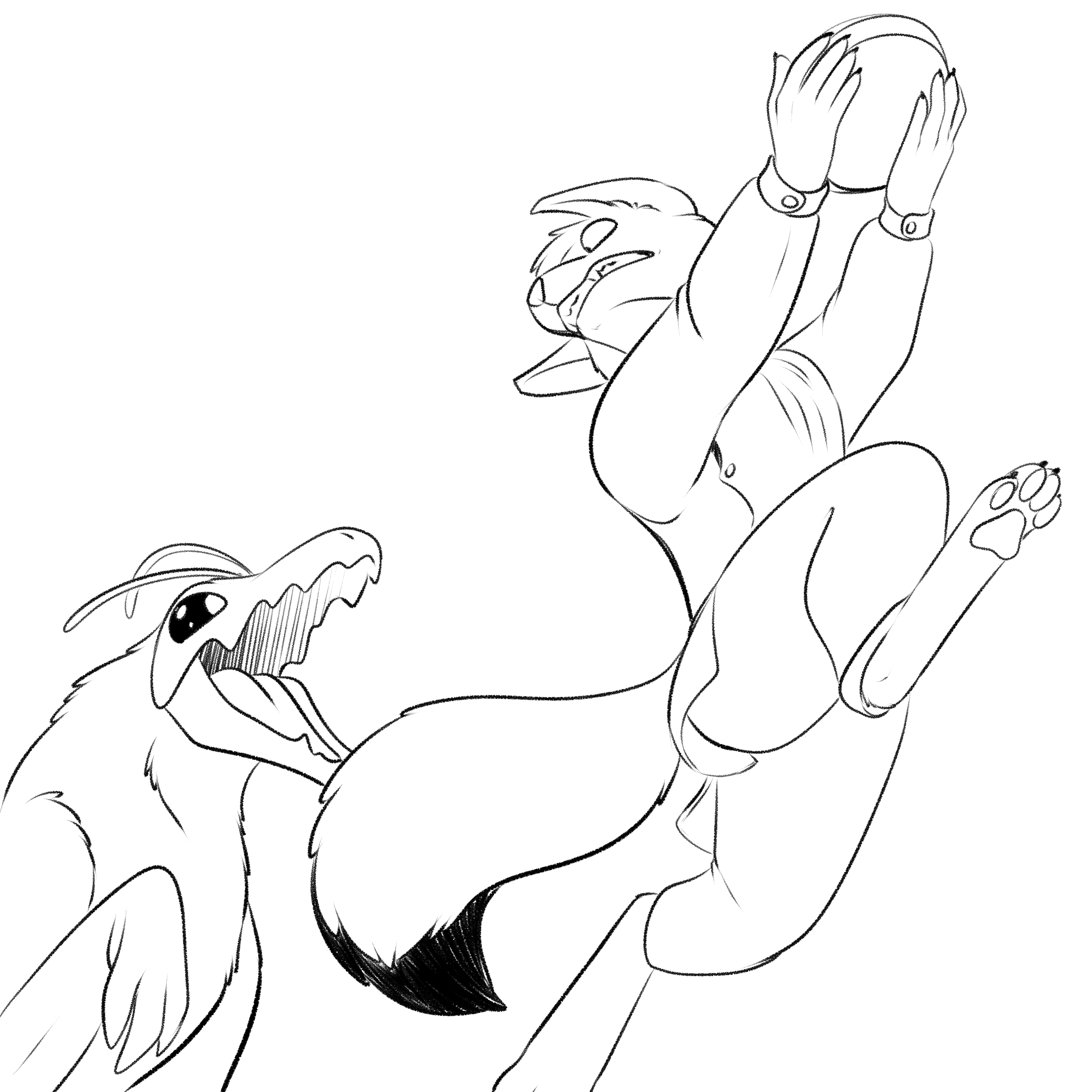 Inktober 2022 - Apollo after a minion's pie.