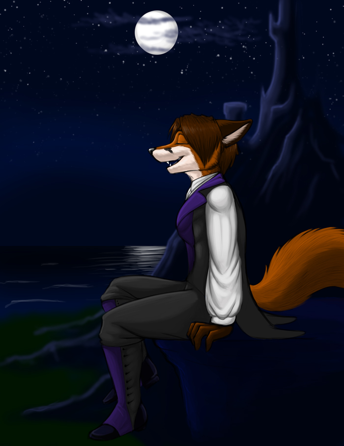 Overlord Fox singing into the night.