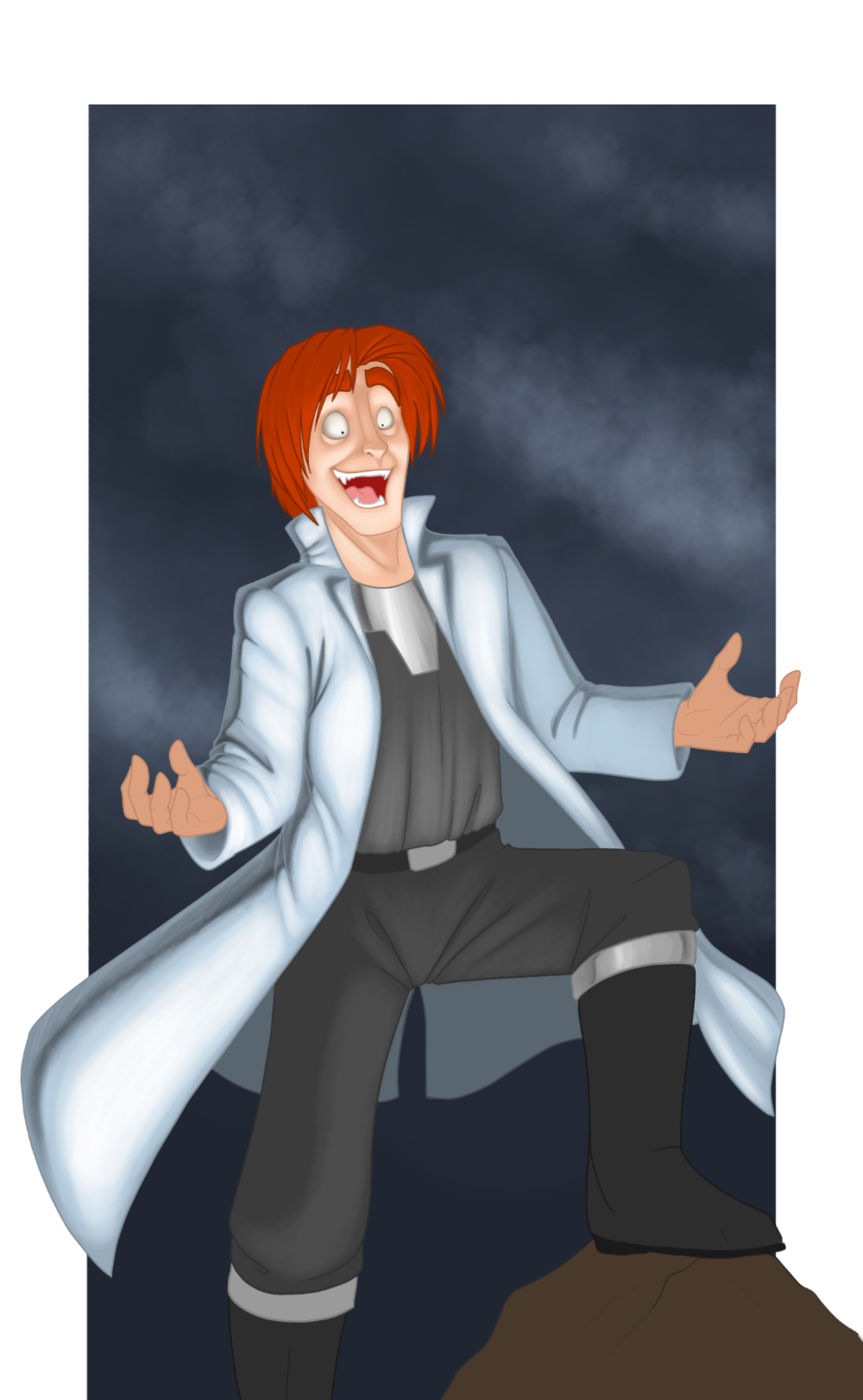 Silver hamming up his nickname of "Mad Doctor".