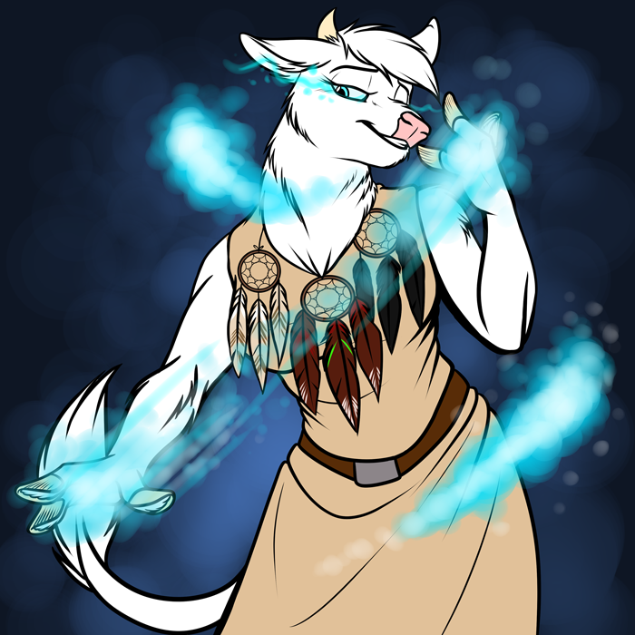 Fenriria showing but a fraction of her powers.