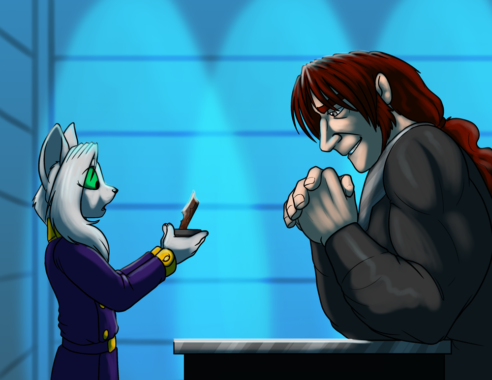 Tungsten offering Artemis a trophy from the previous regime.