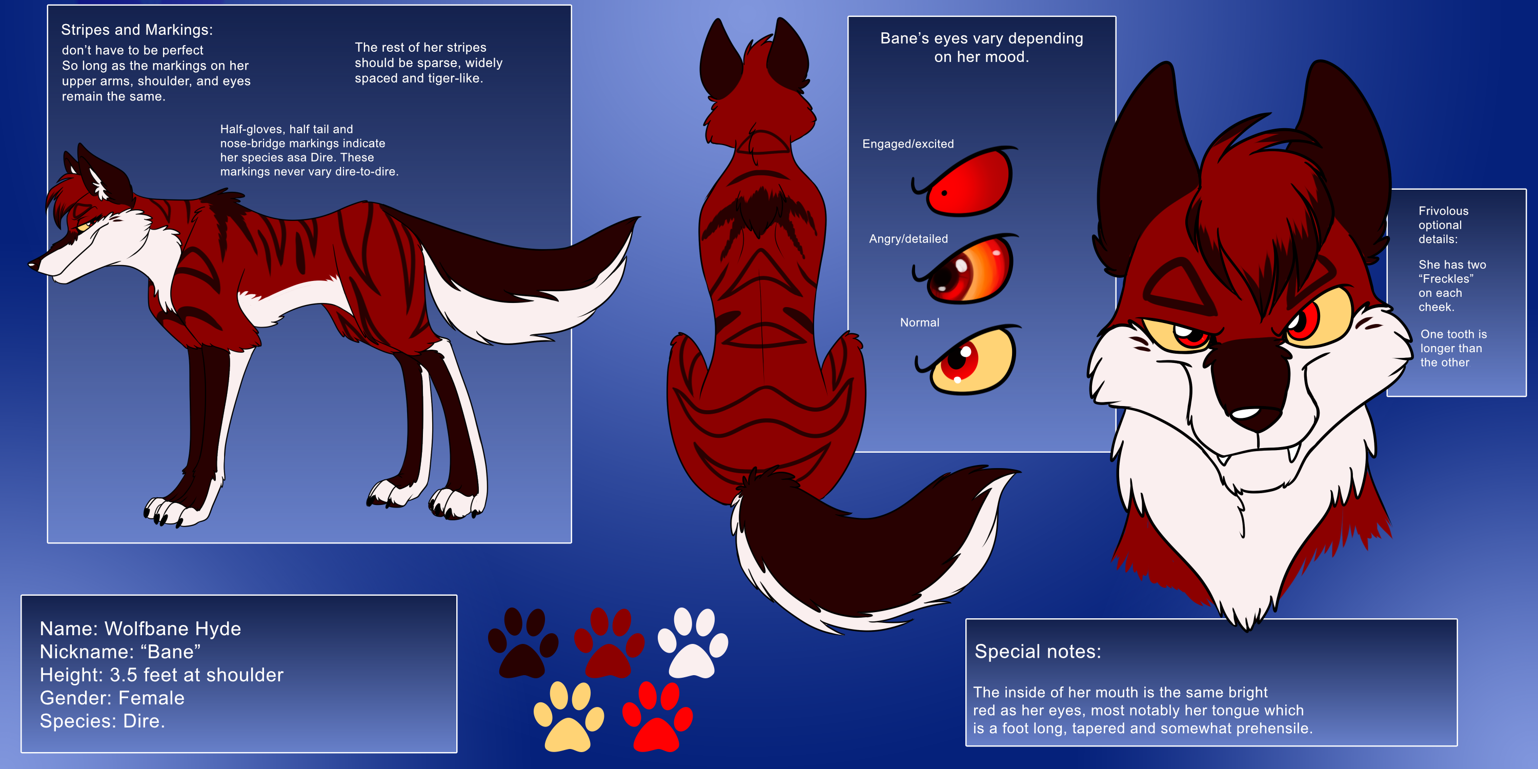 Reference sheet for Bane.