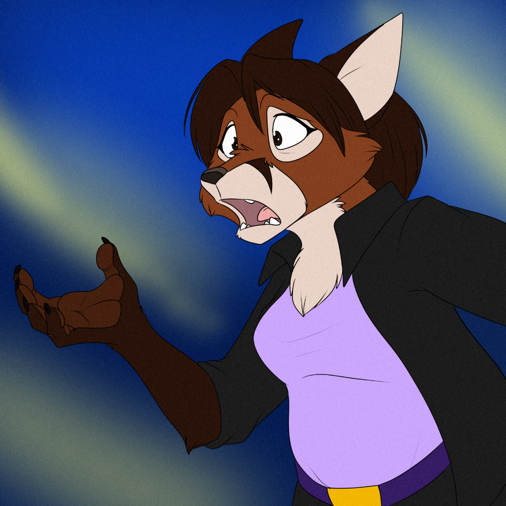 Overlord Fox done in the Don Bluth style.