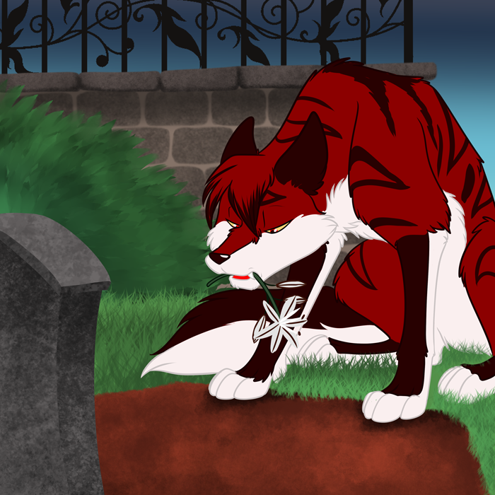 Bane visiting Paria's grave.