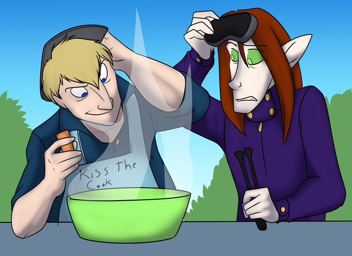Dexter and Hector making the most potent spirits.