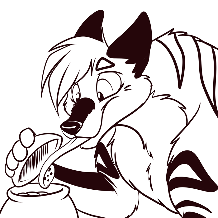Inktober 2017 - Bane grabbing a cookie.