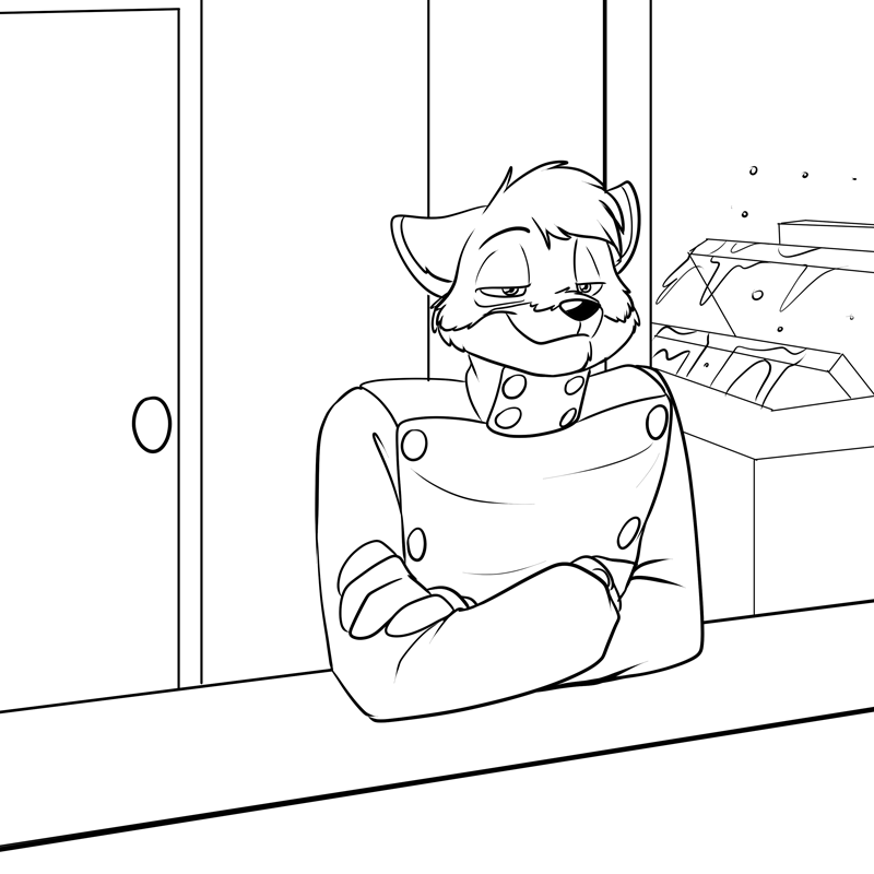 Inktober 2017 - General Bolton enjoying another day on the job.