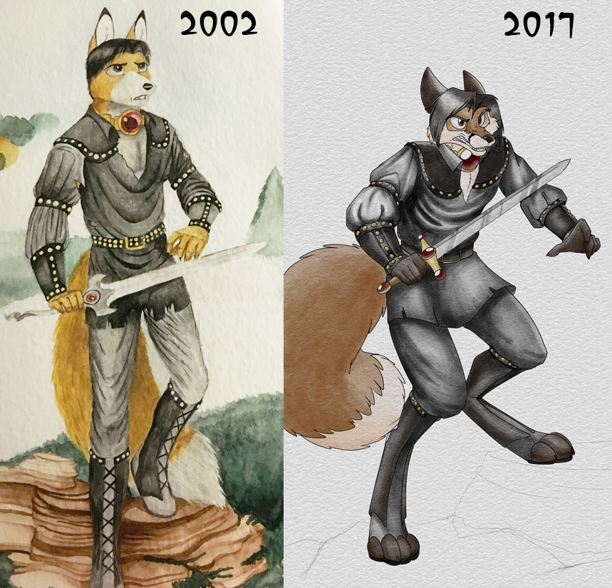 Cabayo, old design versus redesign for the comic.