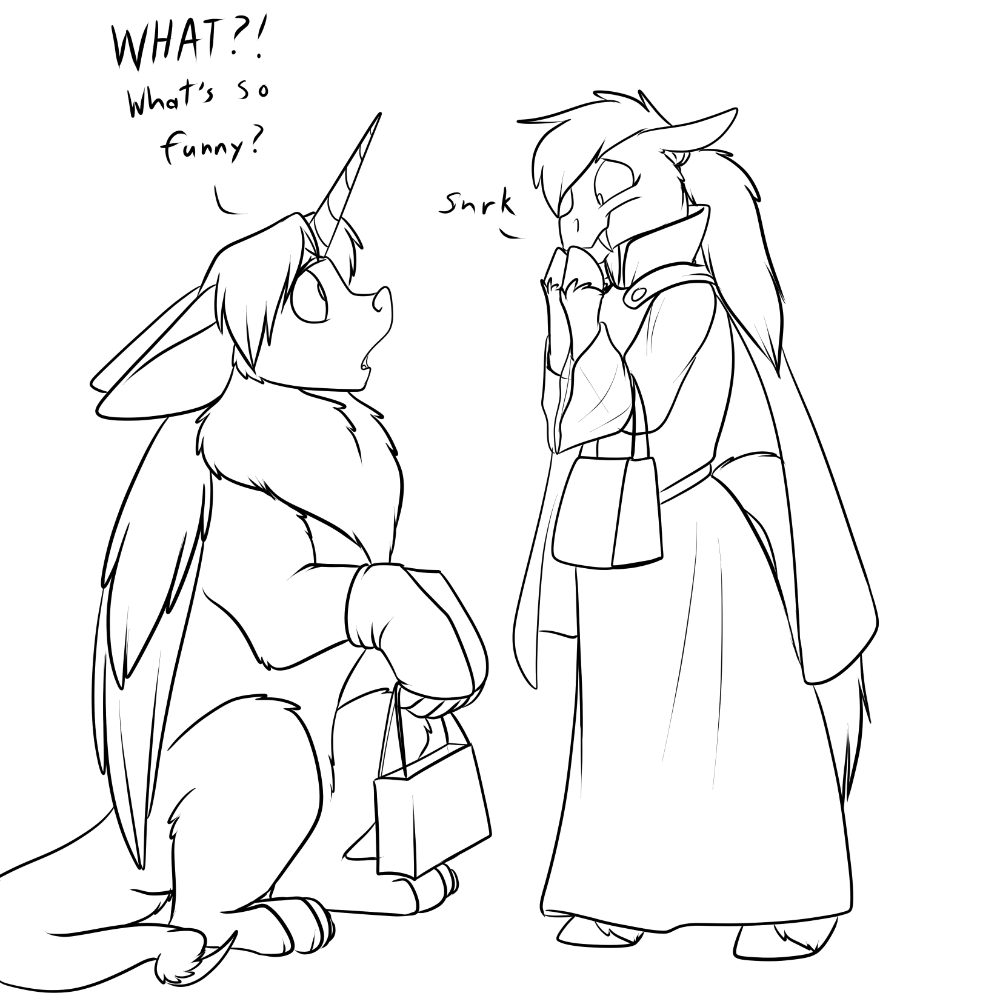 Rain and Ace go trick-or-treating.