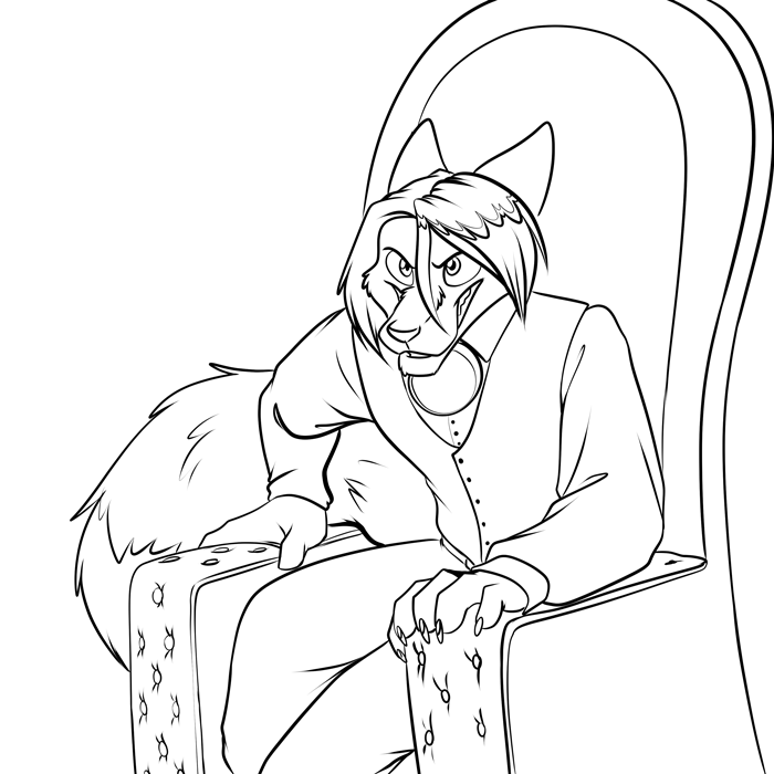 Inktober 2018 - Cabayo the tyrant on his throne.