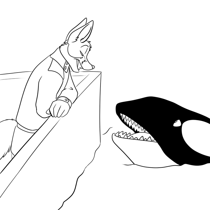 Inktober 2018 - General Bolton having a chat with his coworkers.
