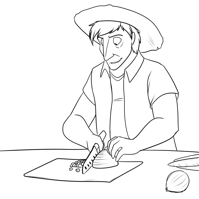 Inktober 2018 - Cobalt prepping for another tasty meal.
