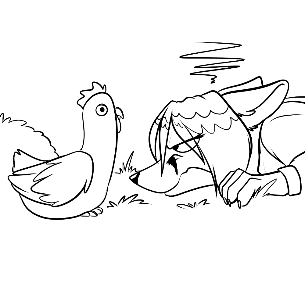 Inktober 2018 - "You win this time, chicken."