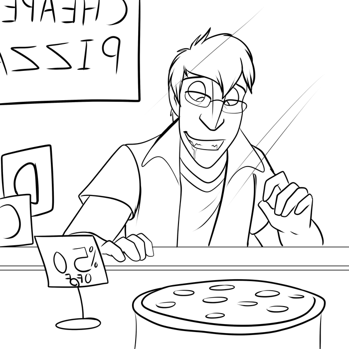 Inktober 2018 - Ian loves the simple things in life.