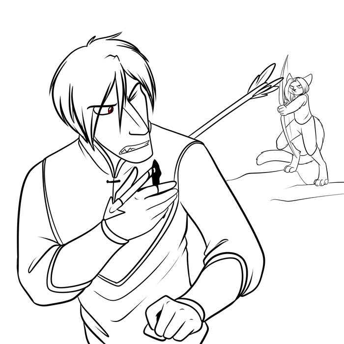 Inktober 2019 - If Artemis's and Darius's disagreement got significantly worse.