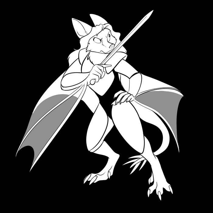 Inktober 2020 - Peacekeeper wearing her armor.