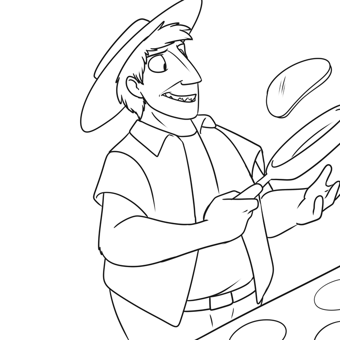 Inktober 2020 - Cobalt participating in his favorite pasttime.