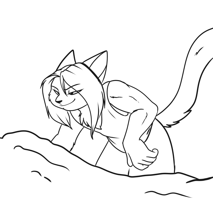 Inktober 2020 - Artemis digging.
