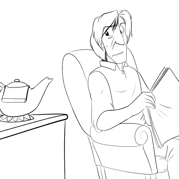 Inktober 2022 - Counting down the seconds until the tea is ready.