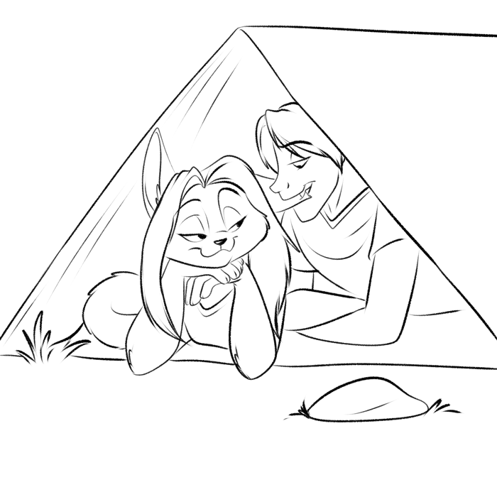 Inktober 2022 - Camping and getting frisky.