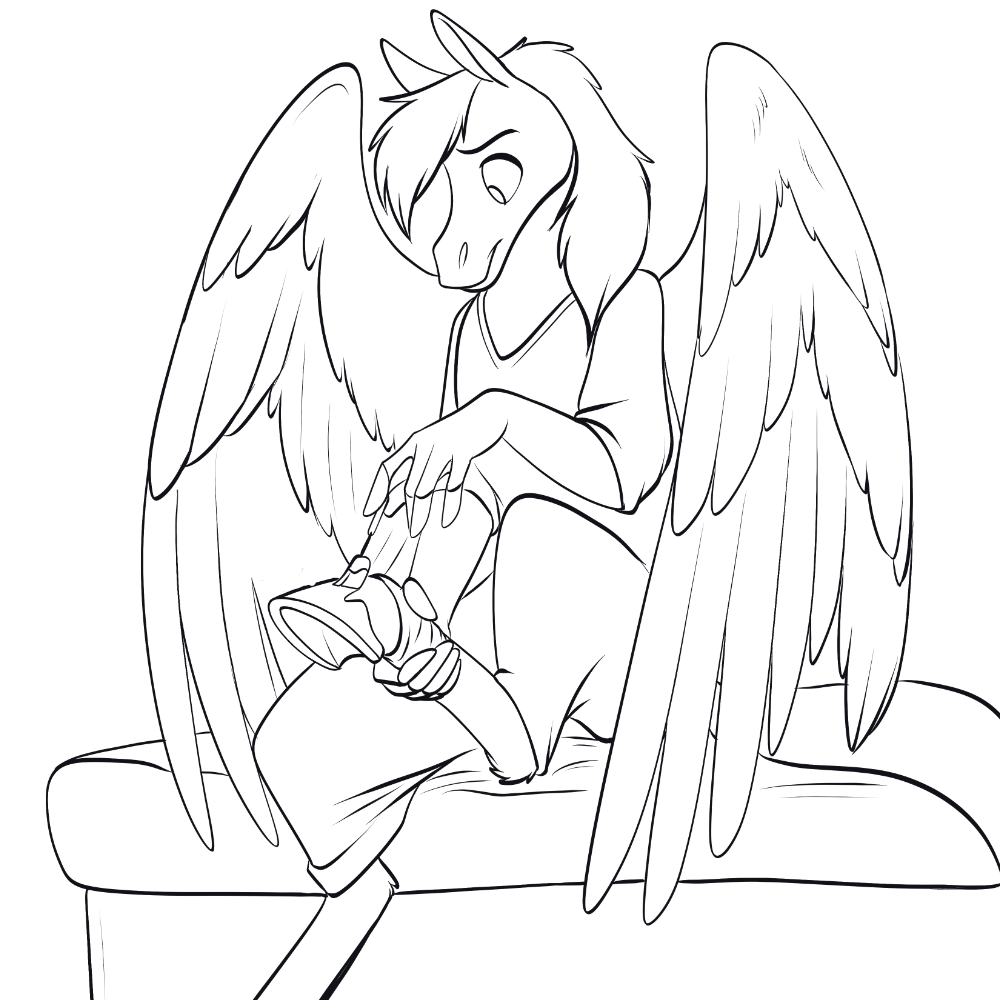 Rain painting her hooves.