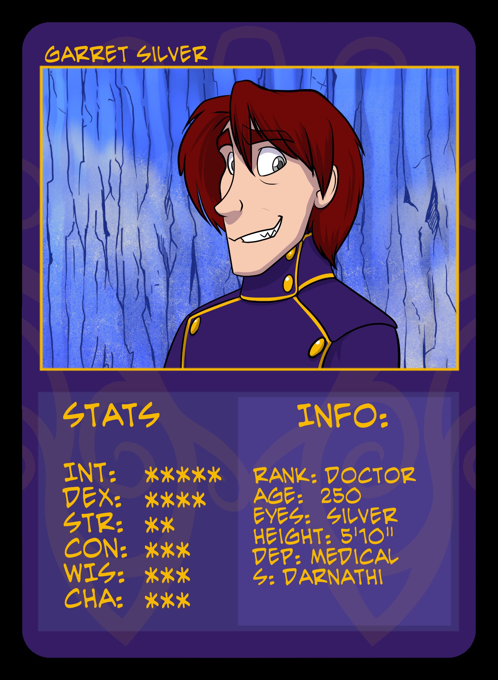 Minion trading card: Garrett Silver.