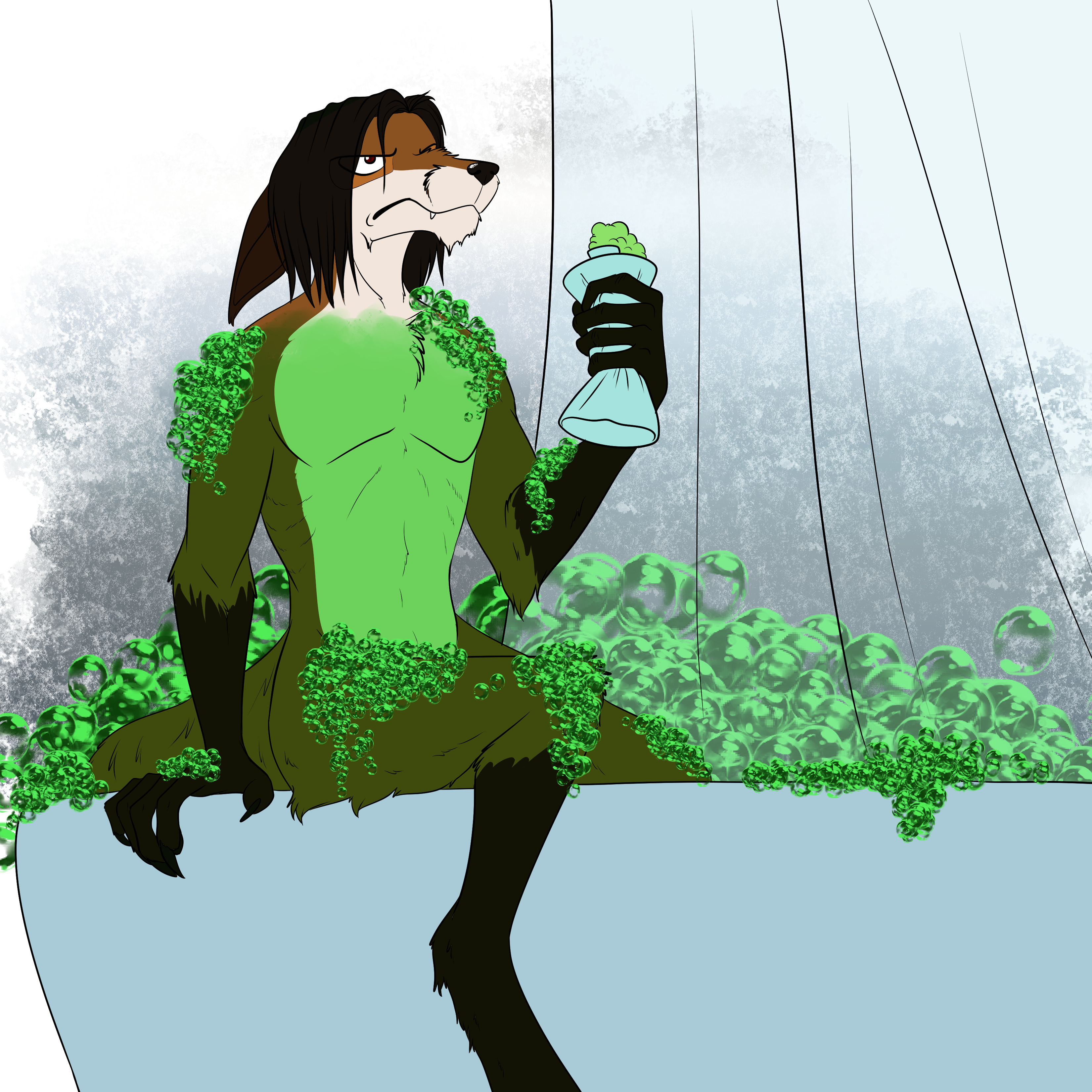 Cabayo falls victim to the classic shower prank.