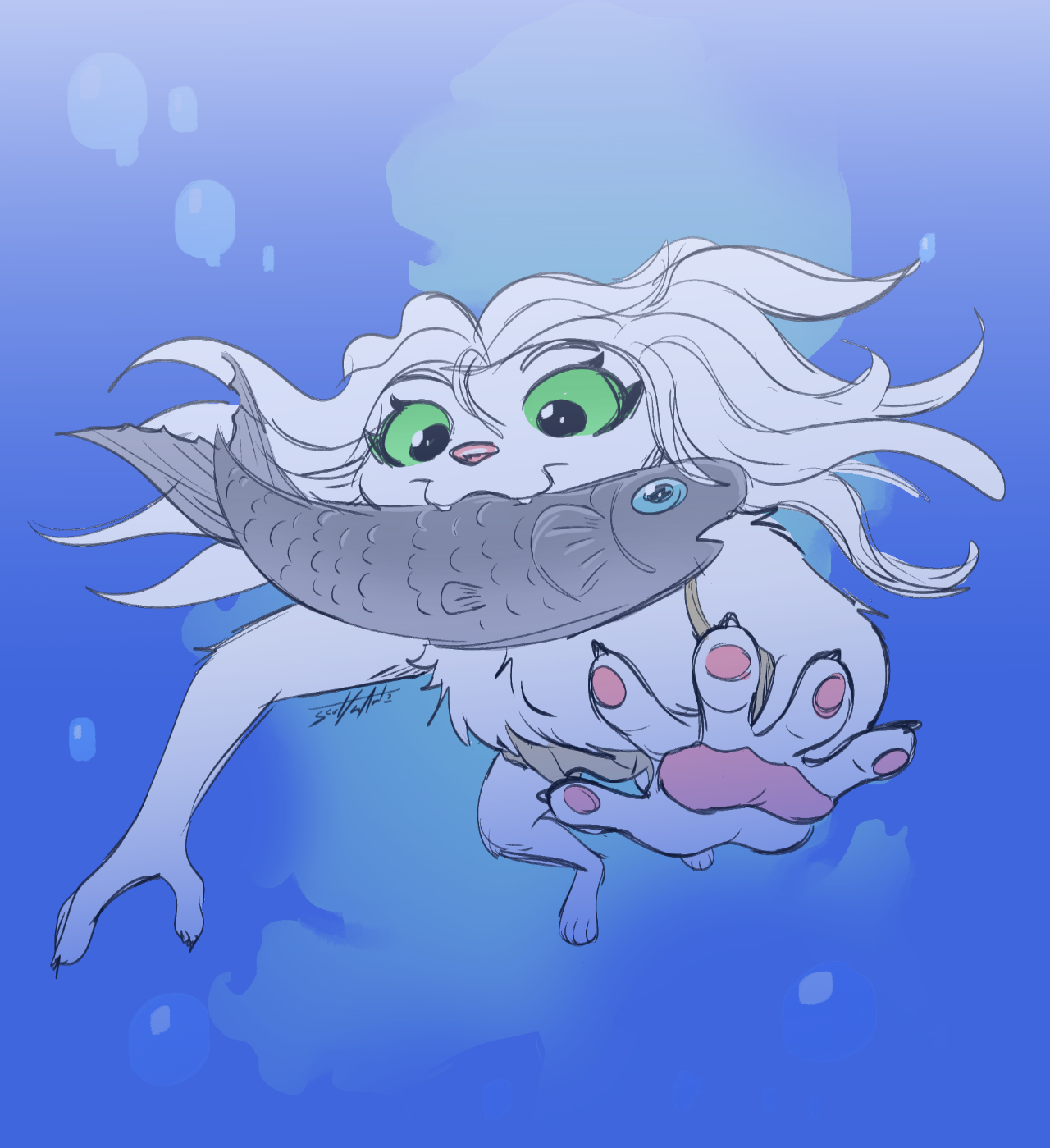 Artemis fishing